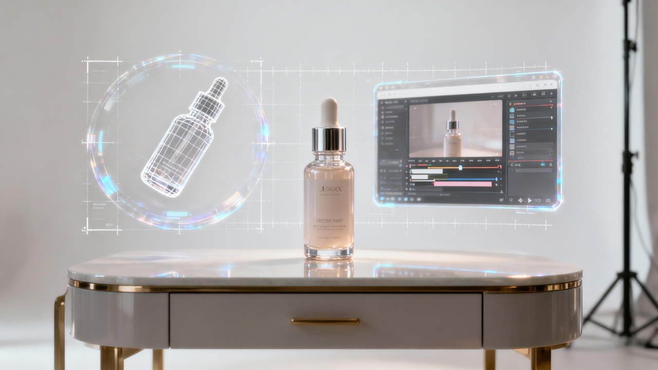 From Static to Stunning: How Beauty Brands Turn Product Images to Video for Ecommerce Growth in 2026 featuring product image to video, beauty product video, AI generated videos for ecommerce, Shopify product video, Amazon product video, TikTok Shop video, AI image generation beauty, cross-border ecommerce video